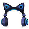 An Adopt Me Blue Cat Ear Headphones