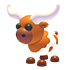 An Adopt Me Longhorn Cow